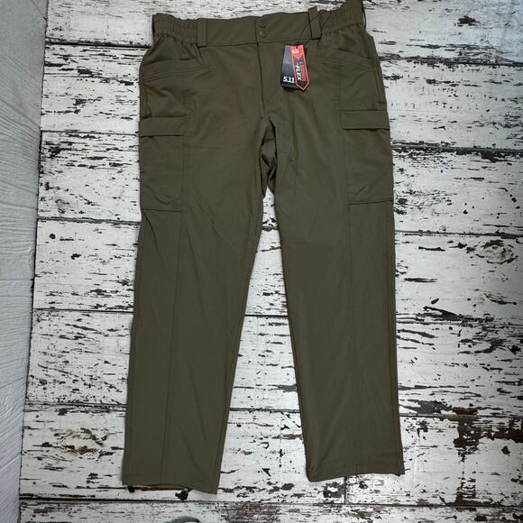 5.11 Tactical Women's Azurite Pants Covert Green Size 16 New with Flaw Cargo - Picture 14 of 14